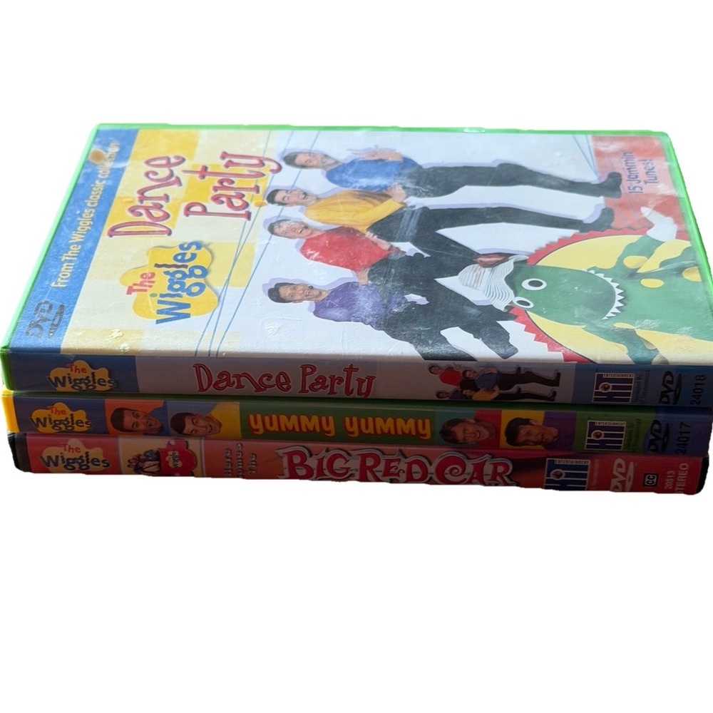 The Wiggles Movie Lot (3 DVDs) Big Red Car, Dance Party, Yummy Yummy 2005 Kids - Picture 6 of 6